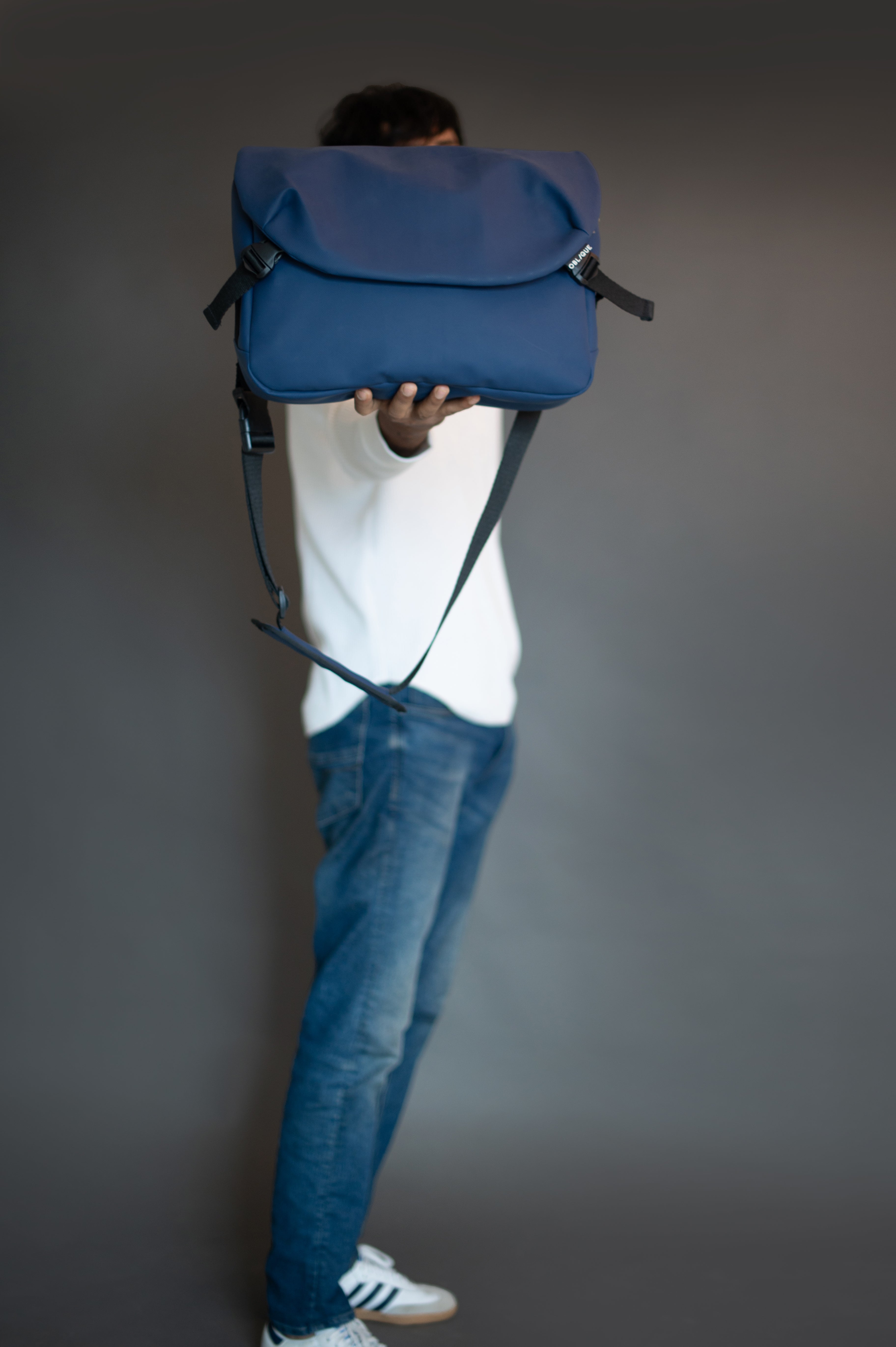 Azure Messenger Bag- Blue