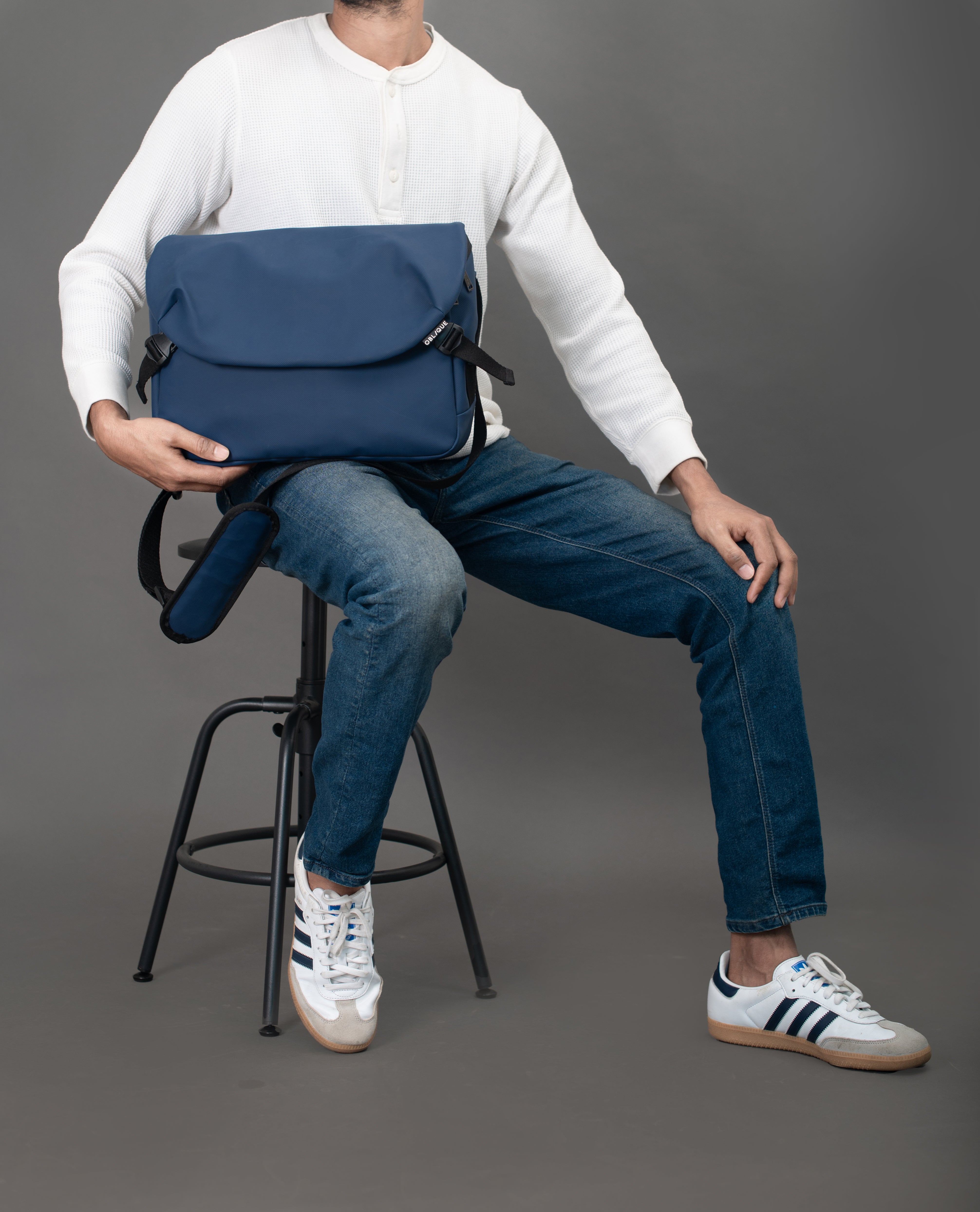 Azure Messenger Bag- Blue