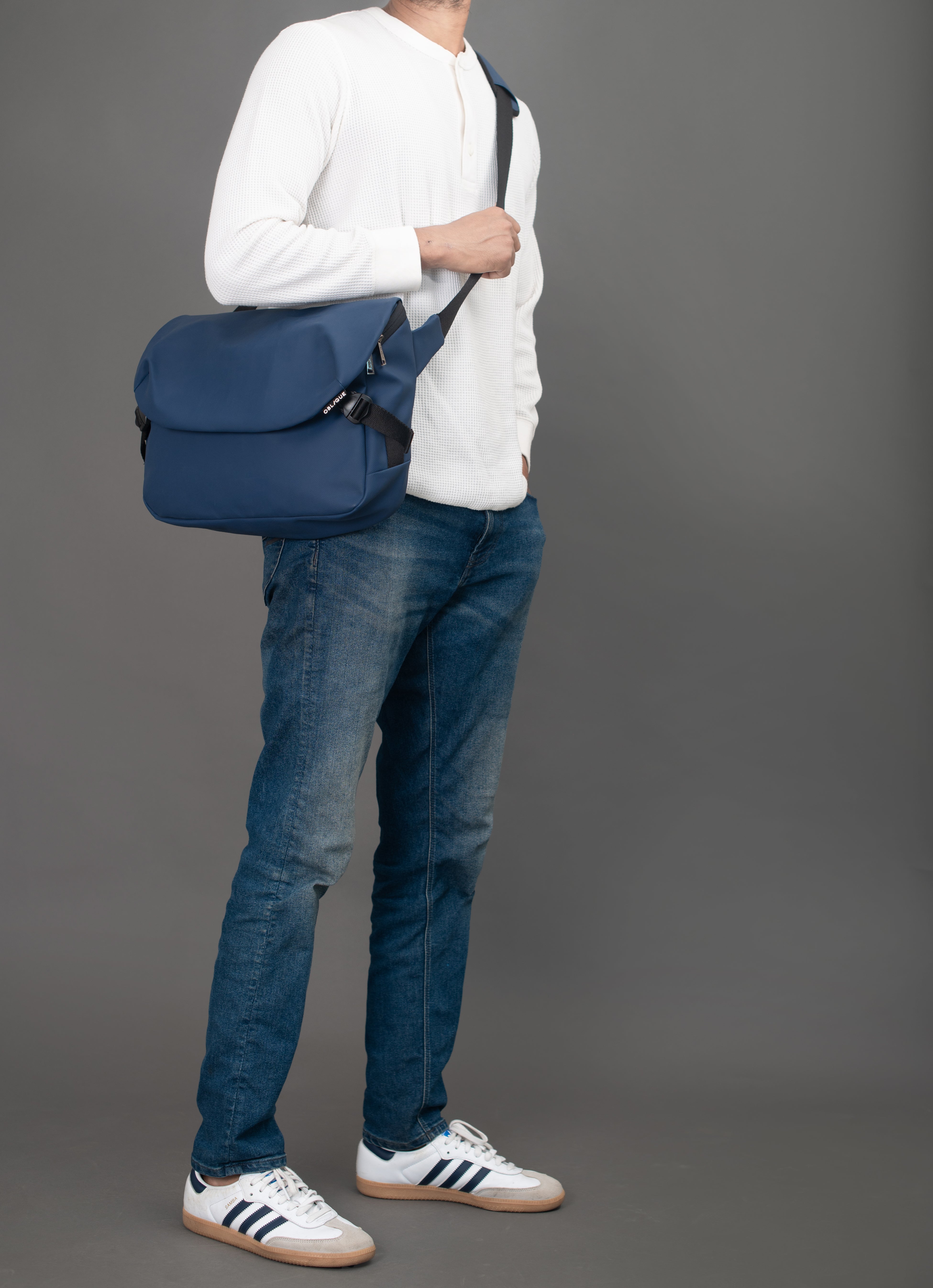 Azure Messenger Bag- Blue