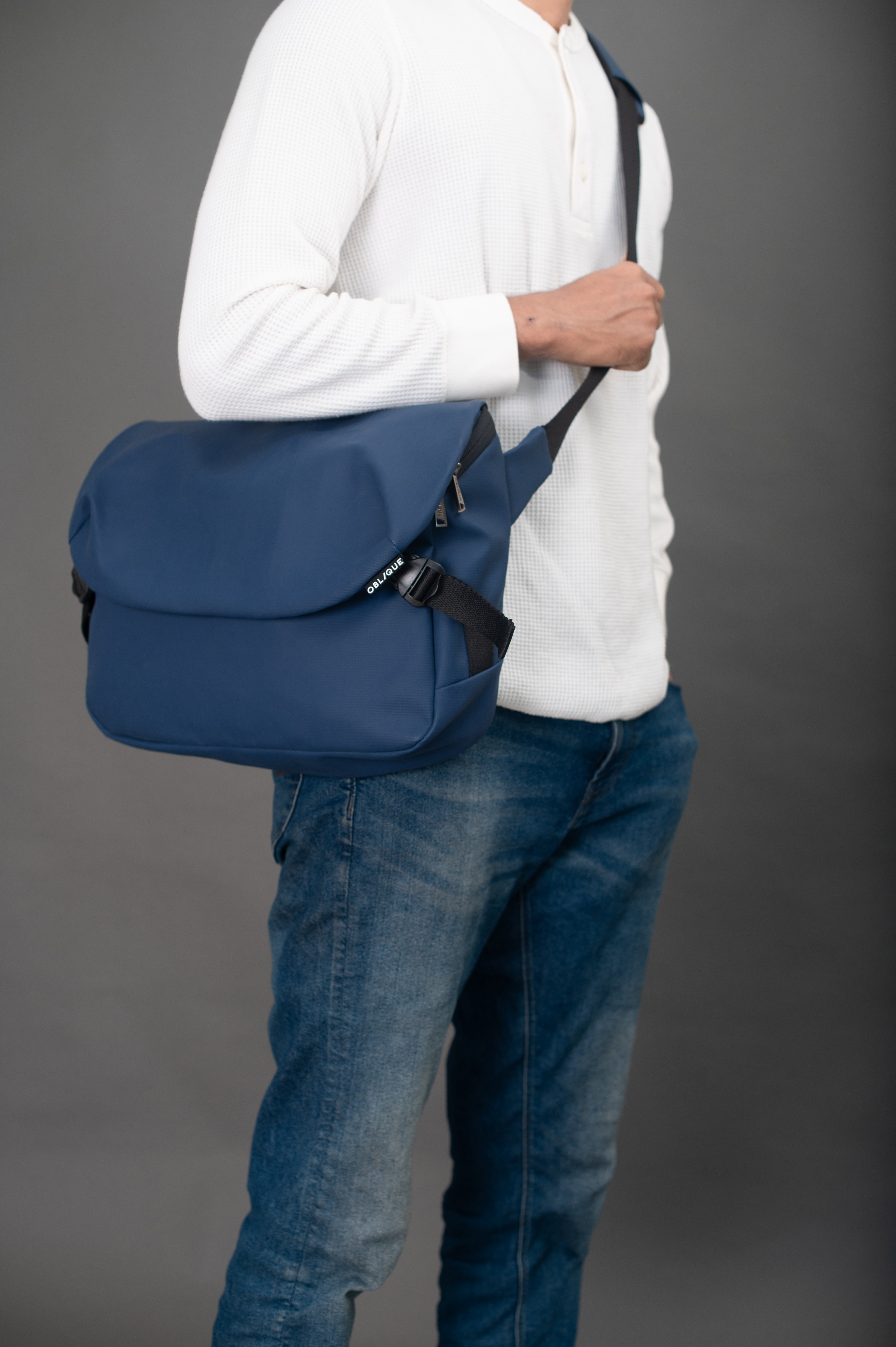 Azure Messenger Bag- Blue
