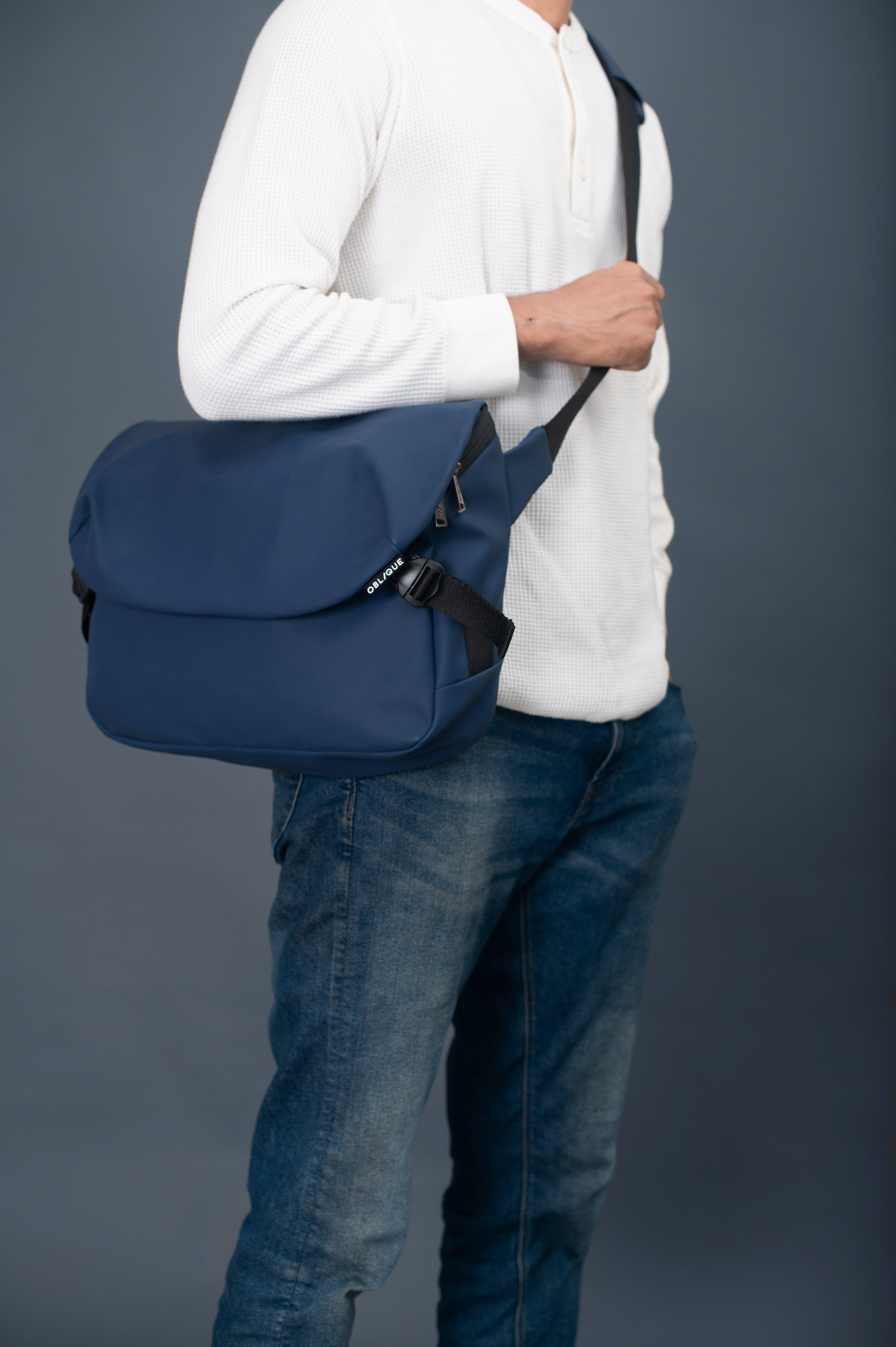 Azure Messenger Bag- Blue