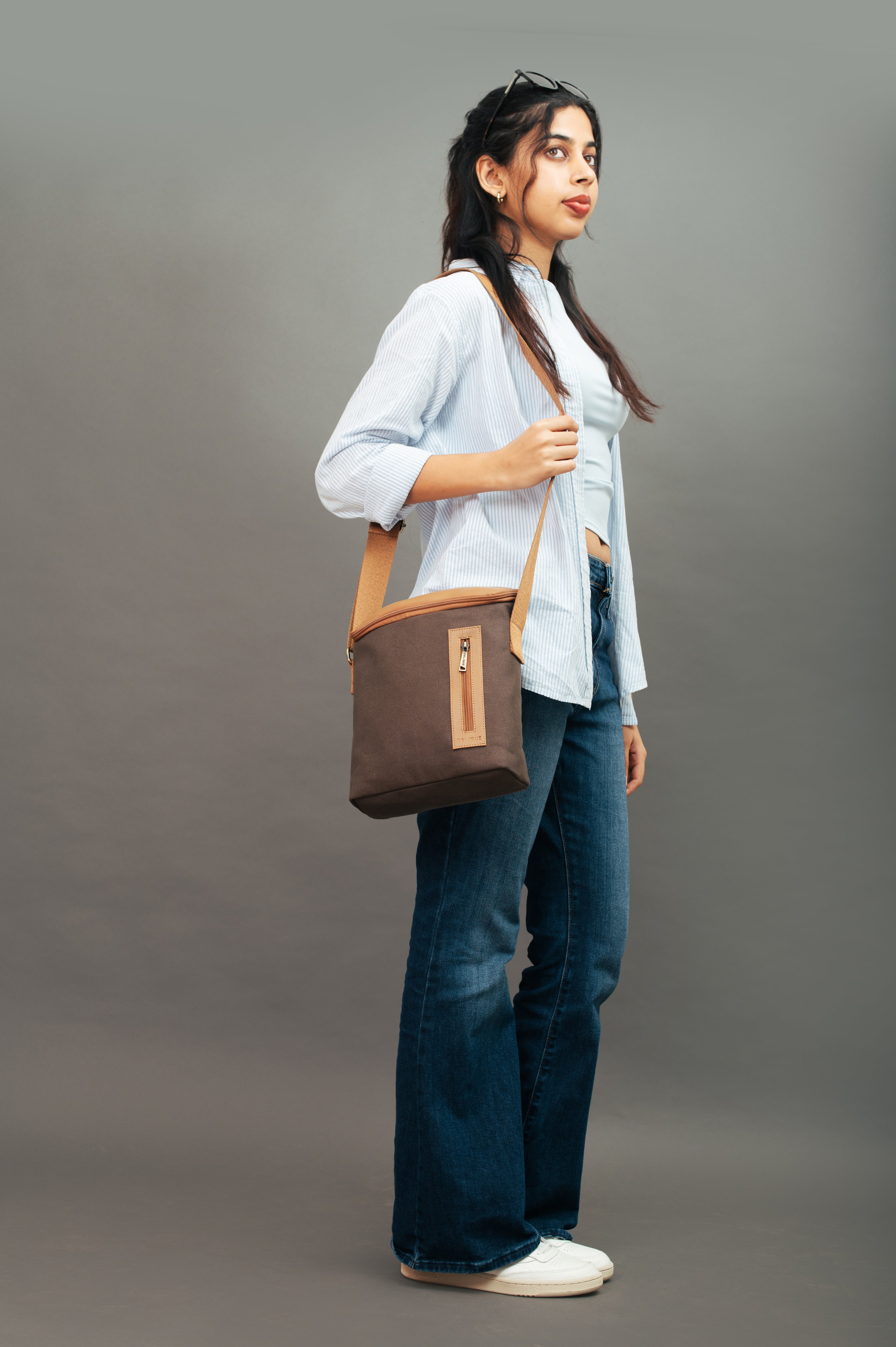 Traveller Sling Bag- Charcoal