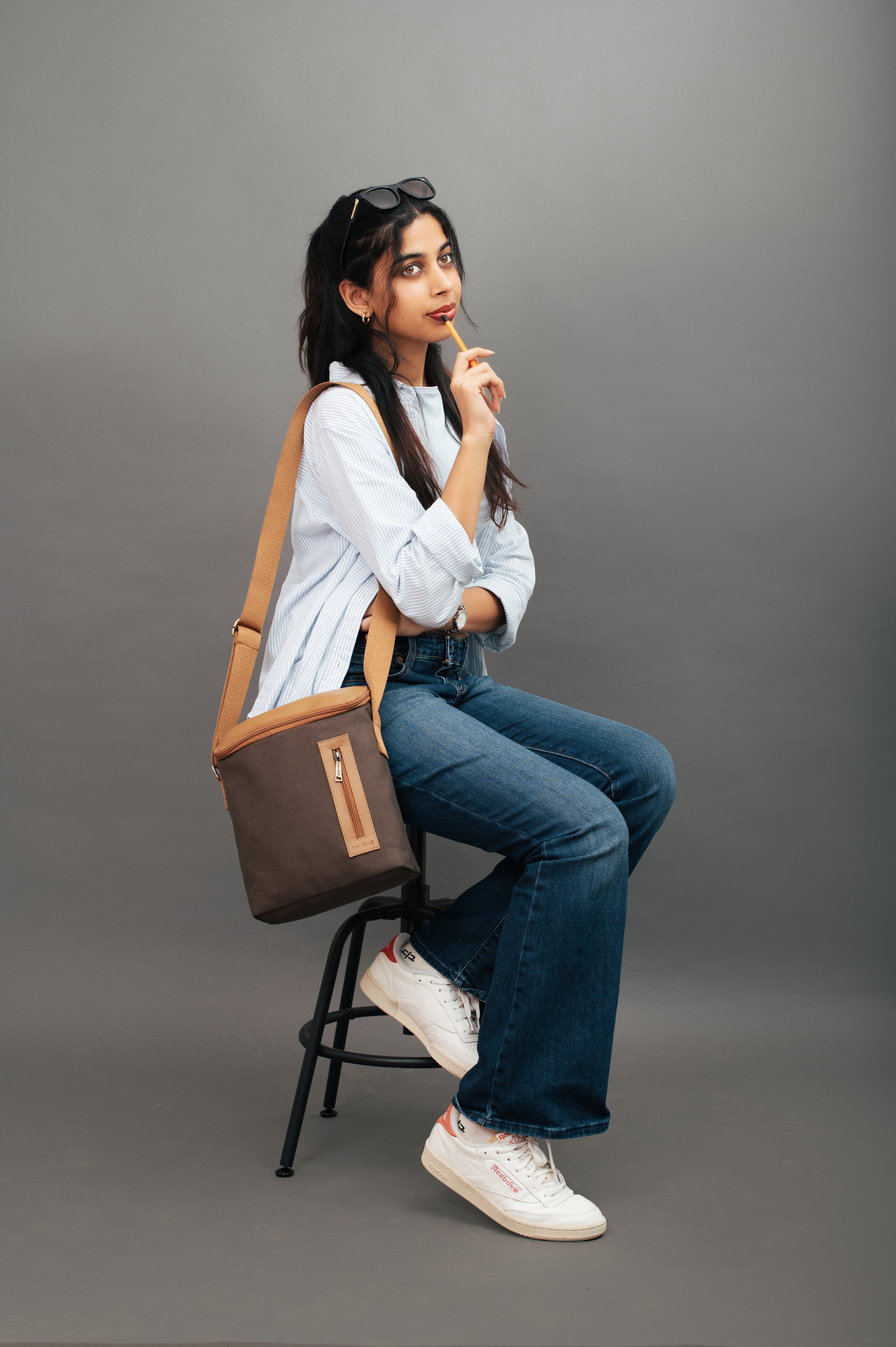 Traveller Sling Bag- Charcoal