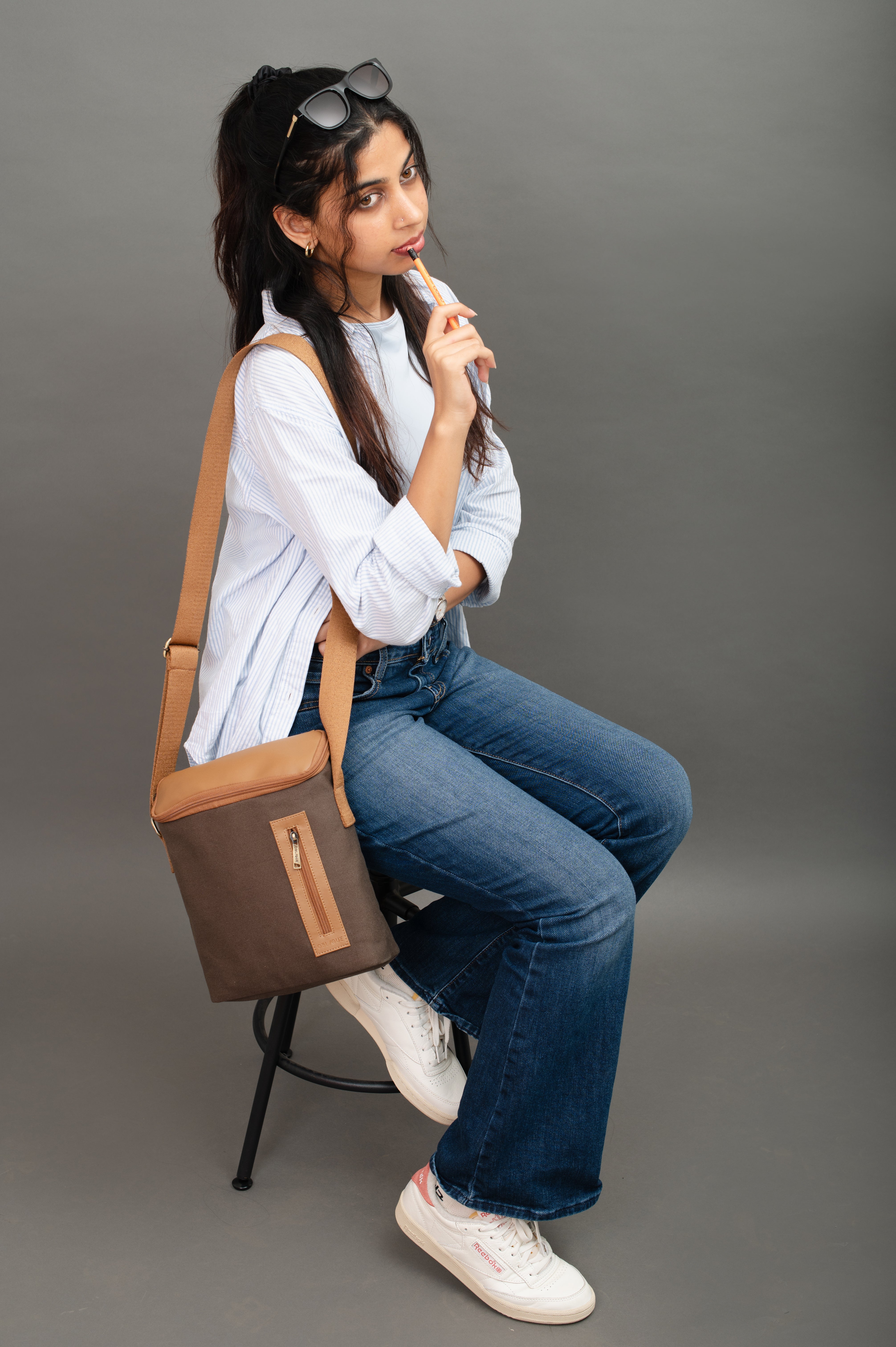 Traveller Sling Bag- Charcoal
