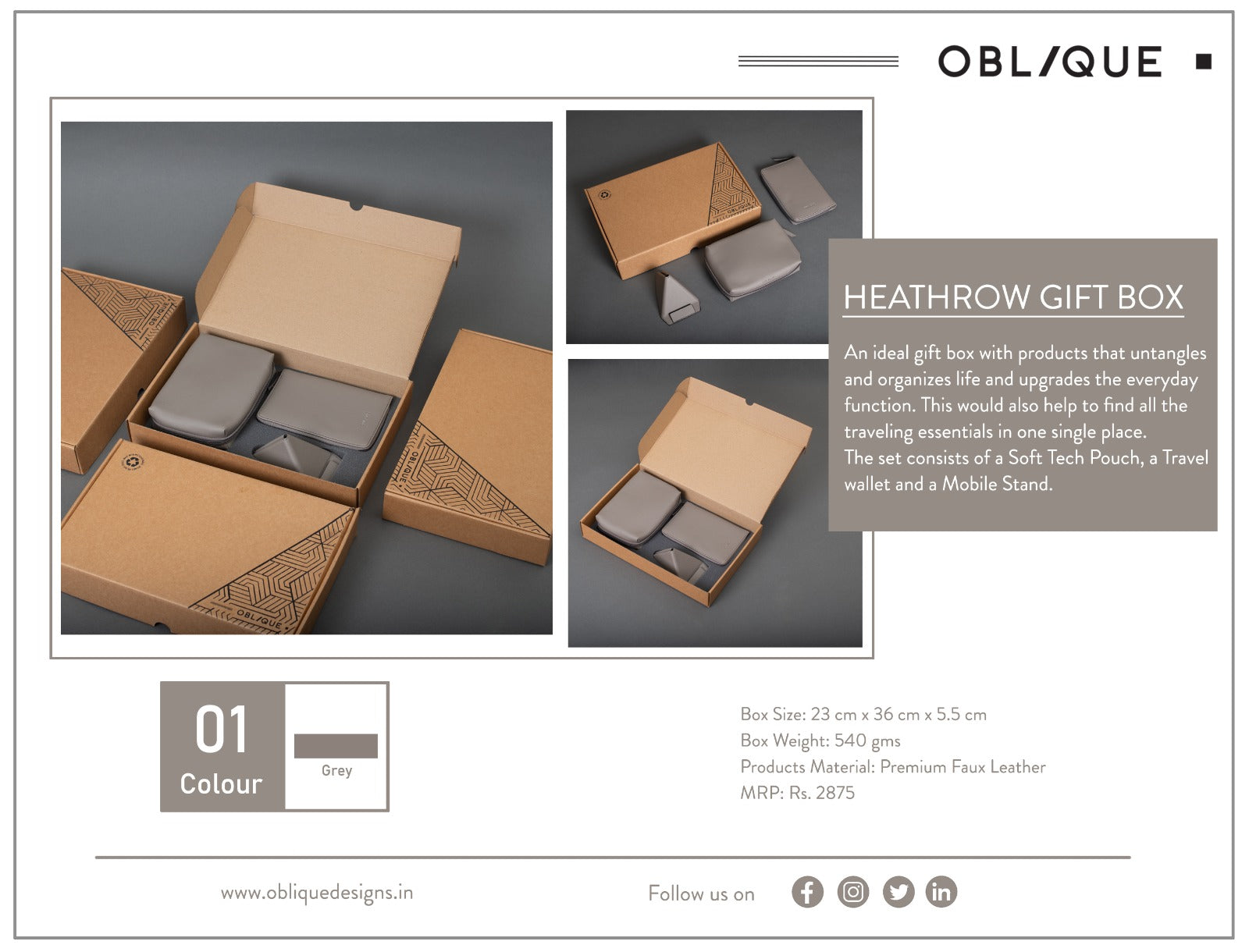 Gift Set - Heathrow - Grey